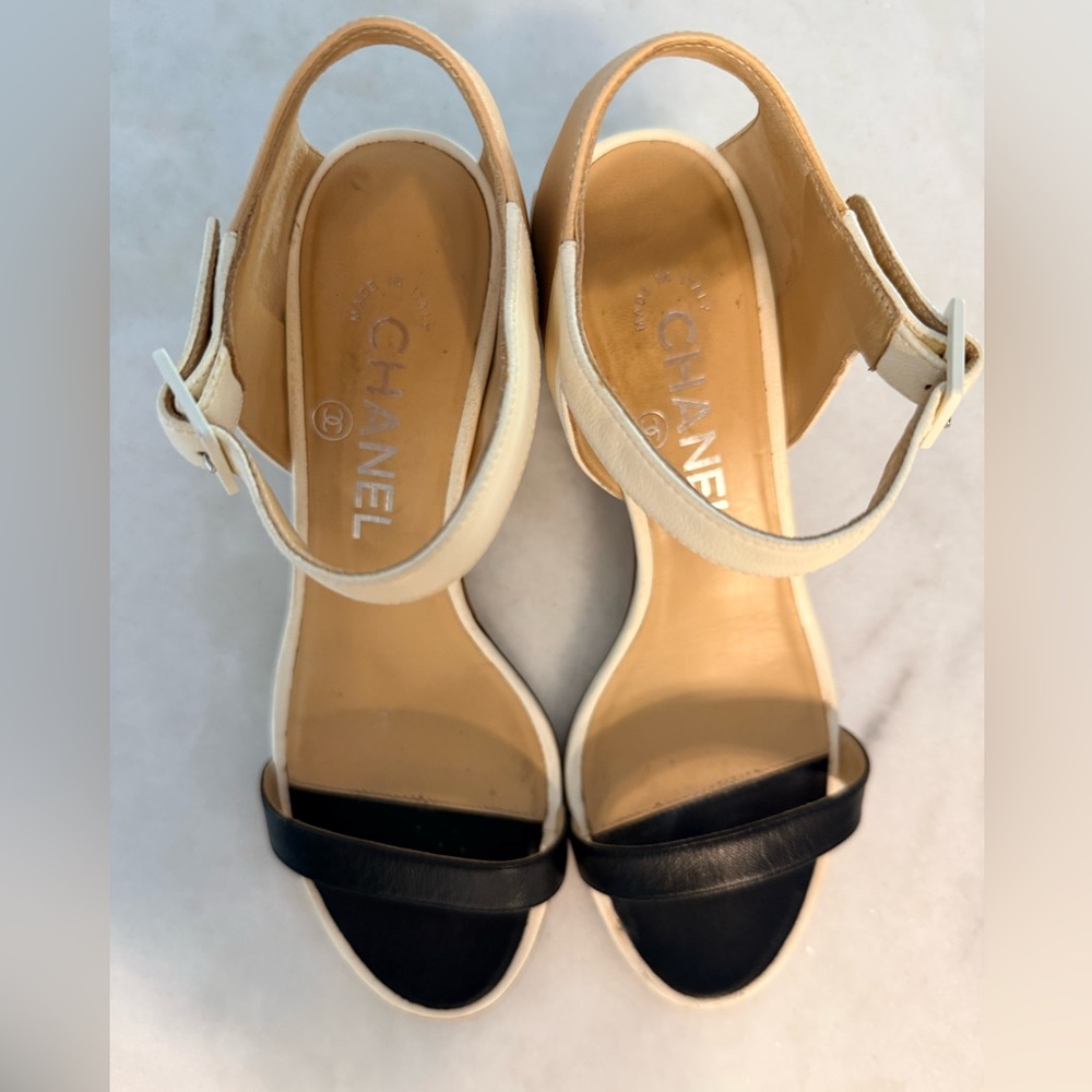 Chanel Tricolor heels size 36/6 VGUC
